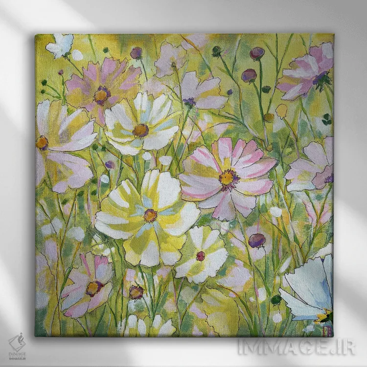 تابلو کیهان آفتابخورده اثر سیندی کافمن - نمای روبهرو روی دیوار