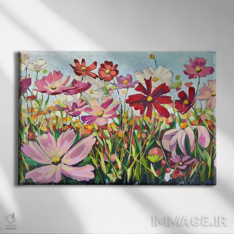 تابلو کیهان زیر خورشید اثر سیندی کافمن - نمای روبهرو روی دیوار