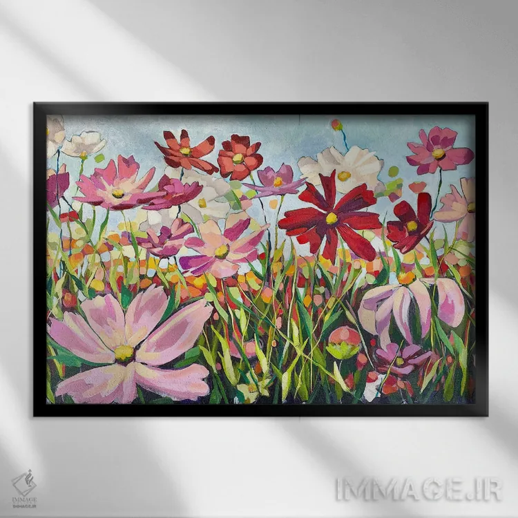 تابلو کیهان زیر خورشید اثر سیندی کافمن - نمای قابدار مشکی