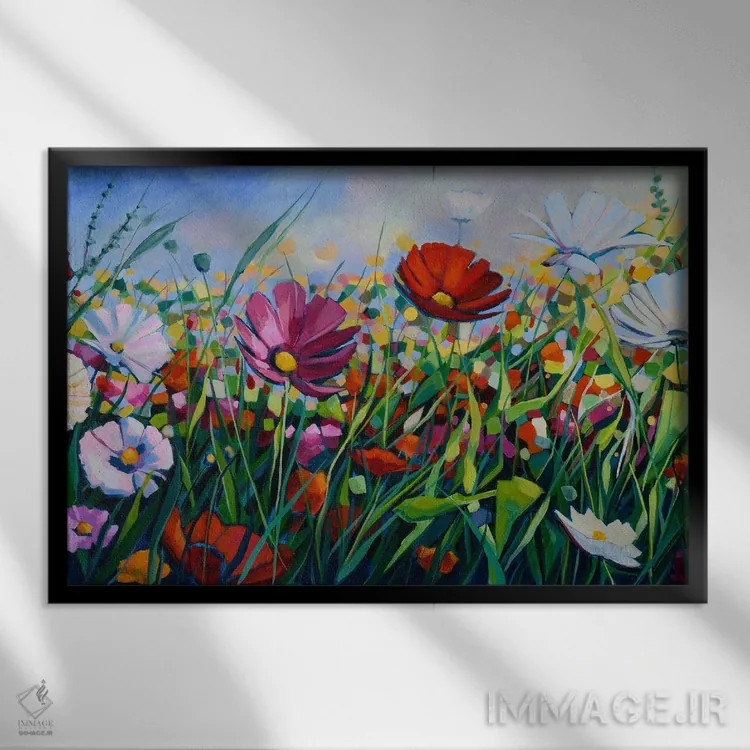 تابلو خورشید میآید اثر سیندی کافمن - نمای قابدار مشکی