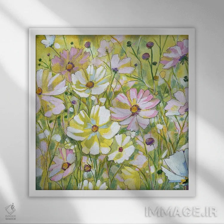 تابلو کیهان آفتابخورده اثر سیندی کافمن - نمای قابدار سفید