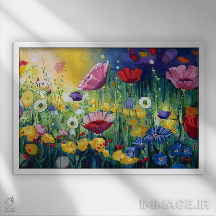 تابلو نور صبحگاهی اثر سیندی کافمن - نمای قابدار سفید