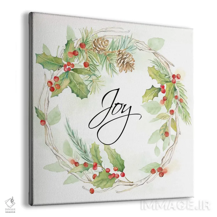 تابلو حلقهٔ گل تعطیلات شادی اثر سینتیا کولتر - نمای پرسپکتیو محصول