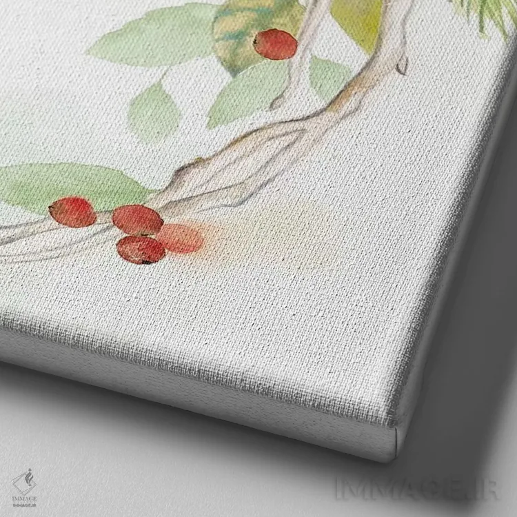 تابلو حلقهٔ گل تعطیلات شادی اثر سینتیا کولتر - نمای نزدیک بافت بوم