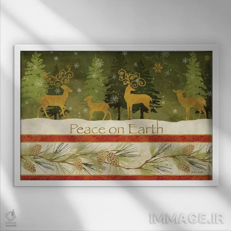 تابلو صلح بر زمین اثر سینتیا کولتر - نمای قابدار سفید