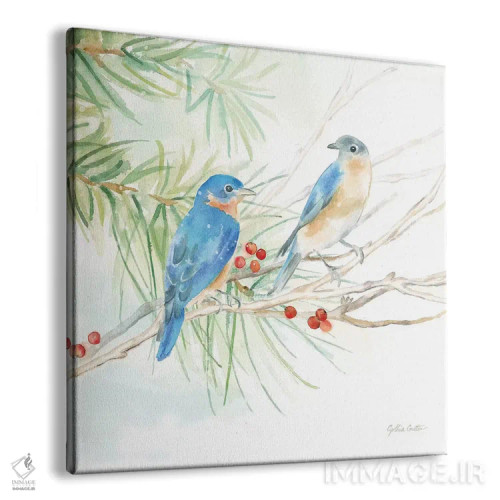 تابلو پرندگان زمستانی اثر سینتیا کولتر - نمای پرسپکتیو محصول