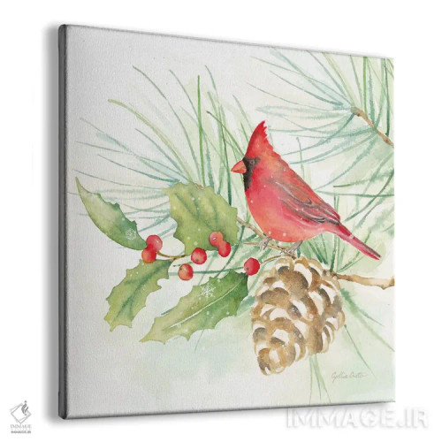 تابلو پرندگان زمستانی اثر سینتیا کولتر - نمای پرسپکتیو محصول