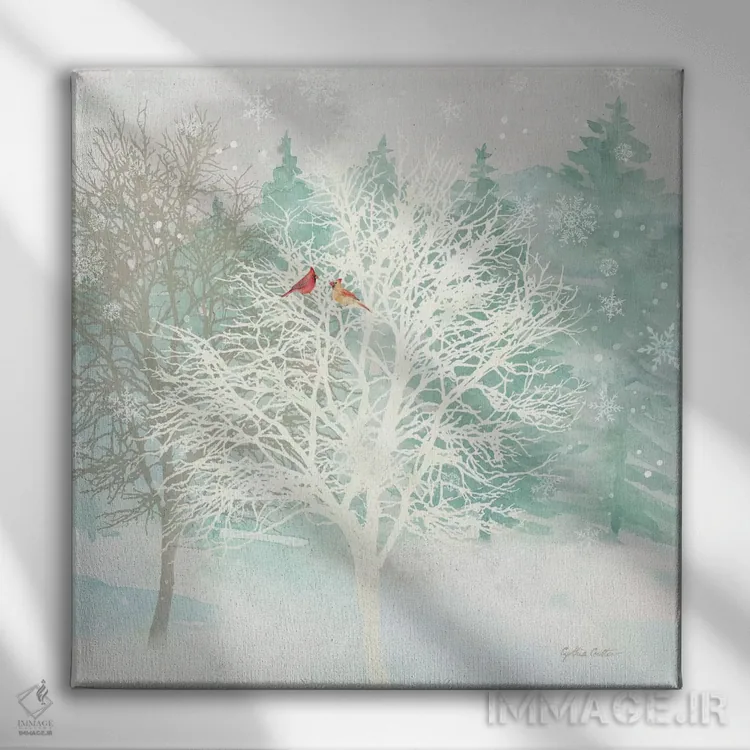 تابلو شگفتی زمستانی I اثر سینتیا کولتر - نمای روبهرو روی دیوار