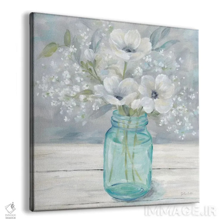 تابلو دستهگل در شیشه قدیمی I اثر سینتیا کولتر - نمای پرسپکتیو محصول