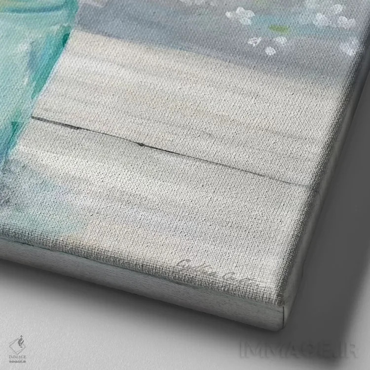 تابلو دستهگل در شیشه قدیمی I اثر سینتیا کولتر - نمای نزدیک بافت بوم