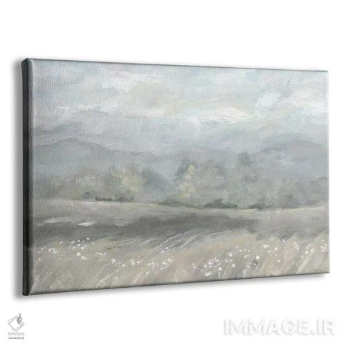 تابلو منظره دشت روستایی با رنگ خنثی اثر سینتیا کولتر - نمای پرسپکتیو محصول