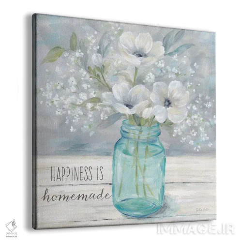 تابلو جمله الهامبخش دستهگل در شیشه قدیمی I اثر سینتیا کولتر - نمای پرسپکتیو محصول