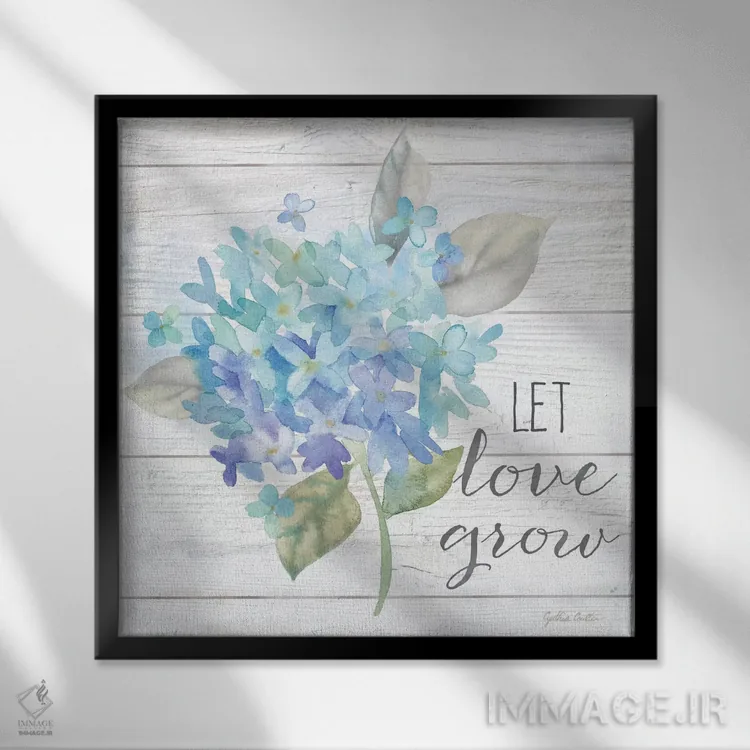 تابلو هورتانسیا خانه روستایی II اثر سینتیا کولتر - نمای قابدار مشکی