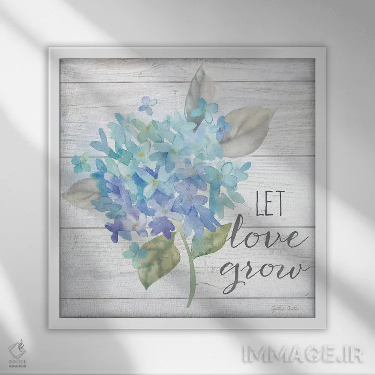 تابلو هورتانسیا خانه روستایی II اثر سینتیا کولتر - نمای قابدار سفید