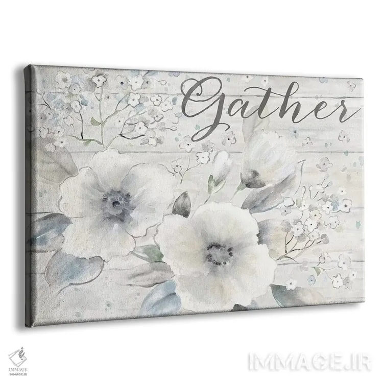 تابلو جمله الهامبخش دستهگل قدیمی روی چوب اثر سینتیا کولتر - نمای پرسپکتیو محصول