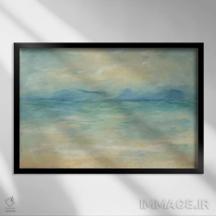 تابلو منظره بازتابهای اقیانوس اثر سینتیا کولتر - نمای قابدار مشکی