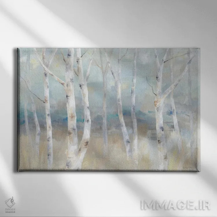 تابلو منظره مزرعه درخت غان اثر سینتیا کولتر - نمای روبهرو روی دیوار