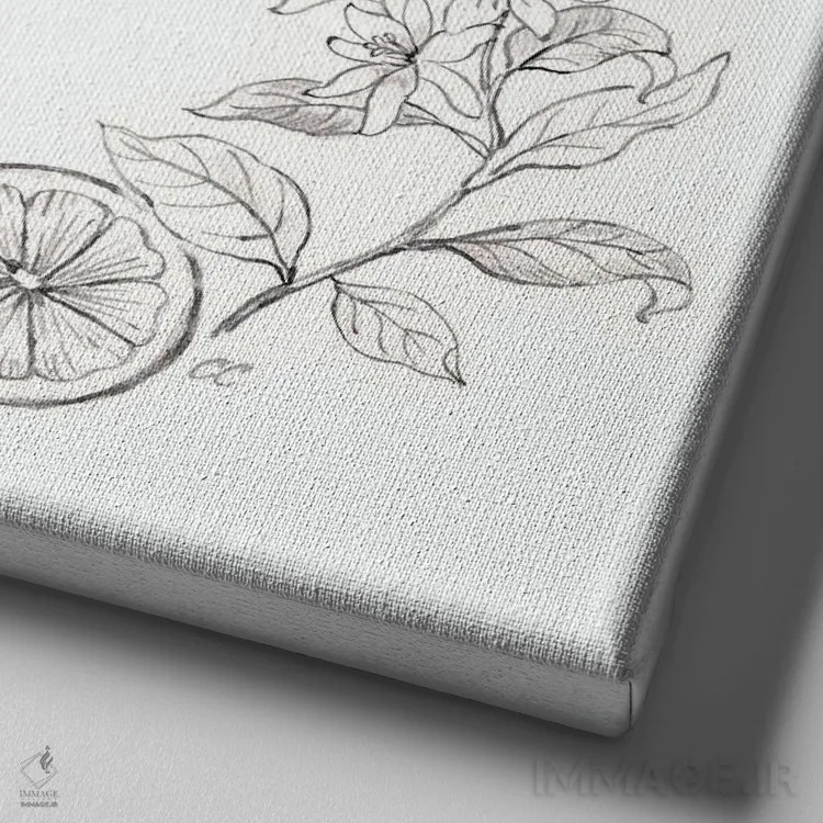 تابلو حلقه گل زنبوری جملهدار II - مهربان اثر سینتیا کولتر - نمای نزدیک بافت بوم