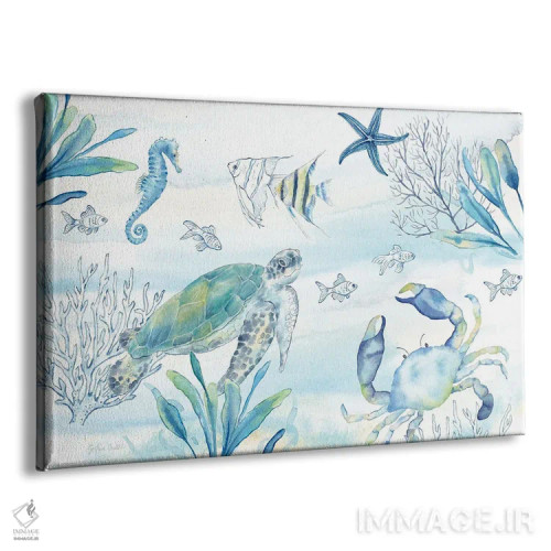 تابلو دریای آبی بزرگ I اثر سینتیا کولتر - نمای پرسپکتیو محصول