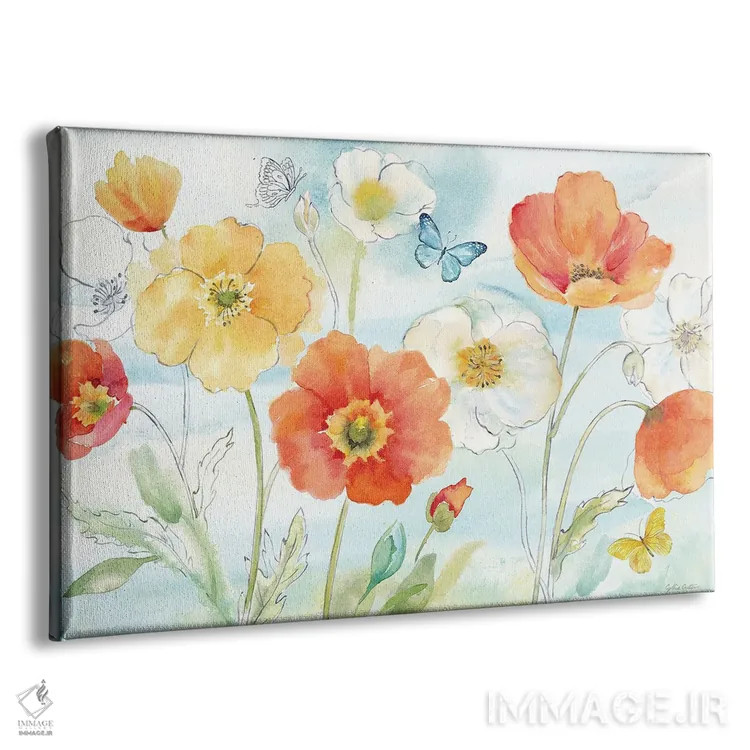 تابلو شقایقهای شاد I اثر سینتیا کولتر - نمای پرسپکتیو محصول