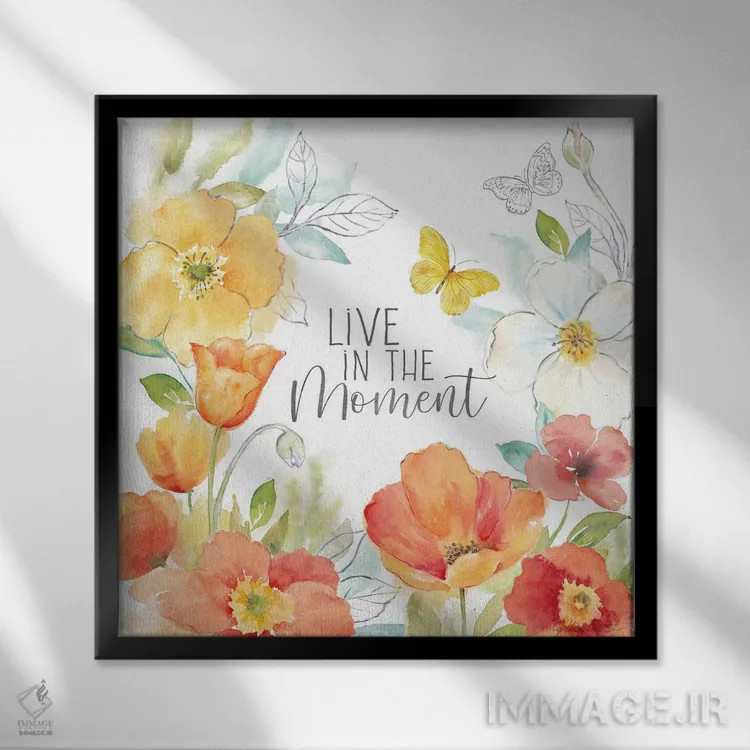 تابلو شقایقهای شاد VIII اثر سینتیا کولتر - نمای قابدار مشکی