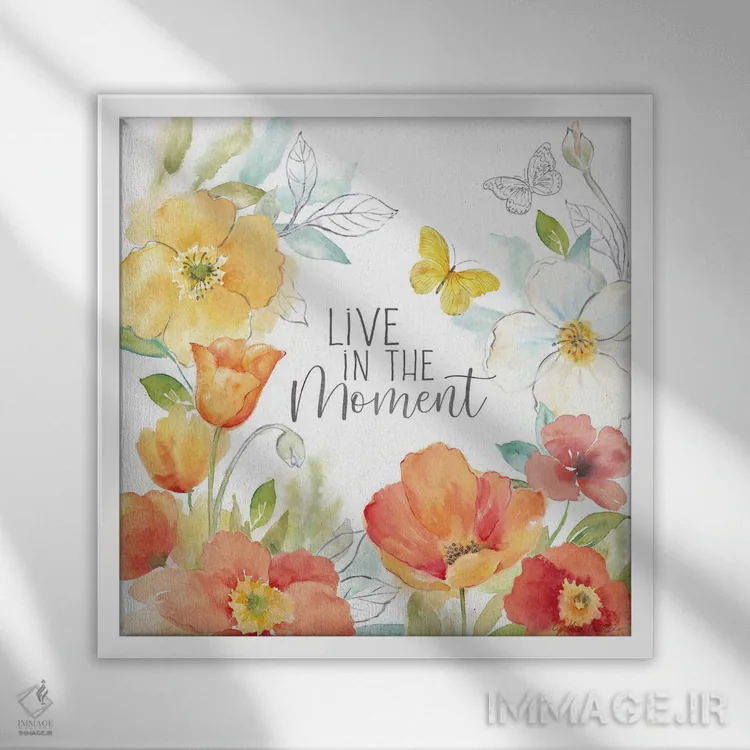 تابلو شقایقهای شاد VIII اثر سینتیا کولتر - نمای قابدار سفید