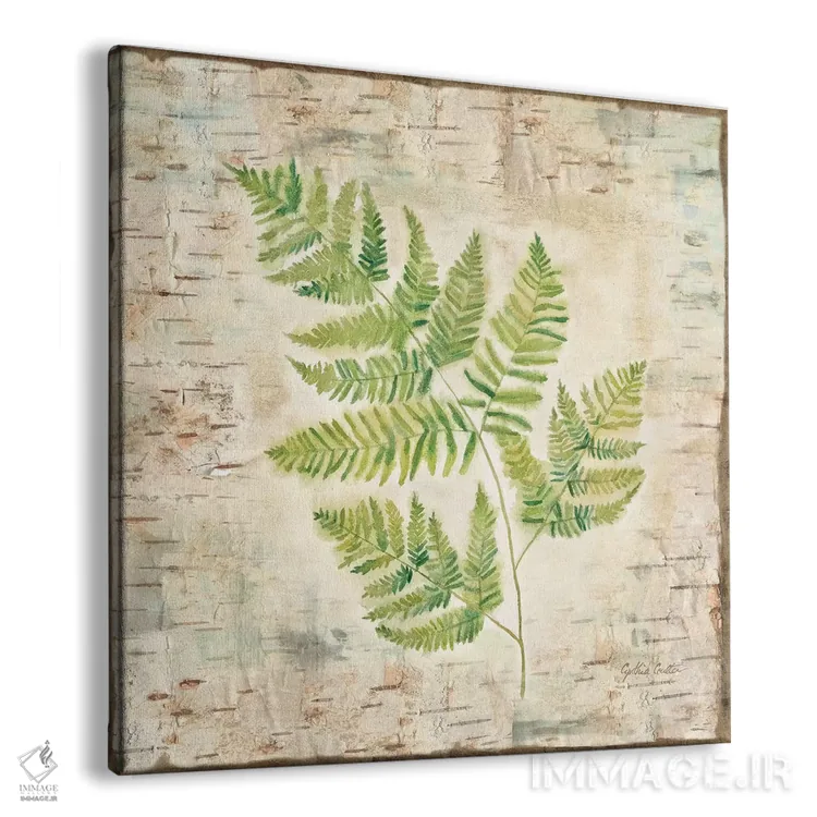 تابلو سرخسهای پوست درخت غان II اثر سینتیا کولتر - نمای پرسپکتیو محصول