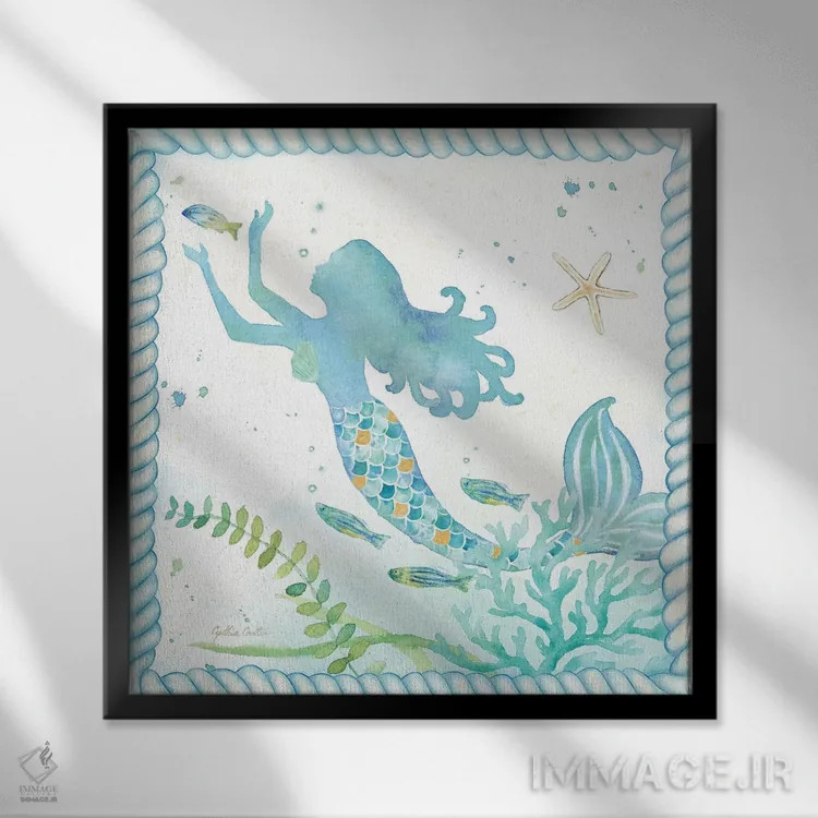 تابلو رؤیاهای پری دریایی IV اثر سینتیا کولتر - نمای قابدار مشکی