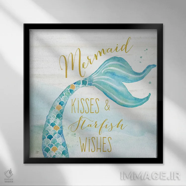 تابلو افسانه پری دریایی II اثر سینتیا کولتر - نمای قابدار مشکی