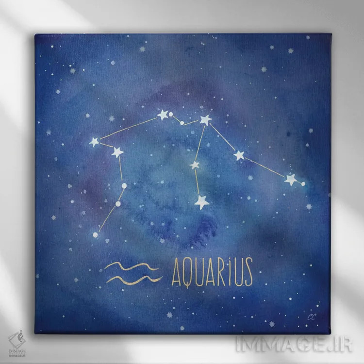 تابلو برج دلو (آکواریوس) اثر سینتیا کولتر - نمای روبهرو روی دیوار