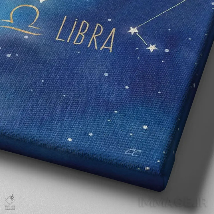 تابلو برج هوایی (صورت فلکی عنصر هوا) اثر سینتیا کولتر - نمای نزدیک بافت بوم