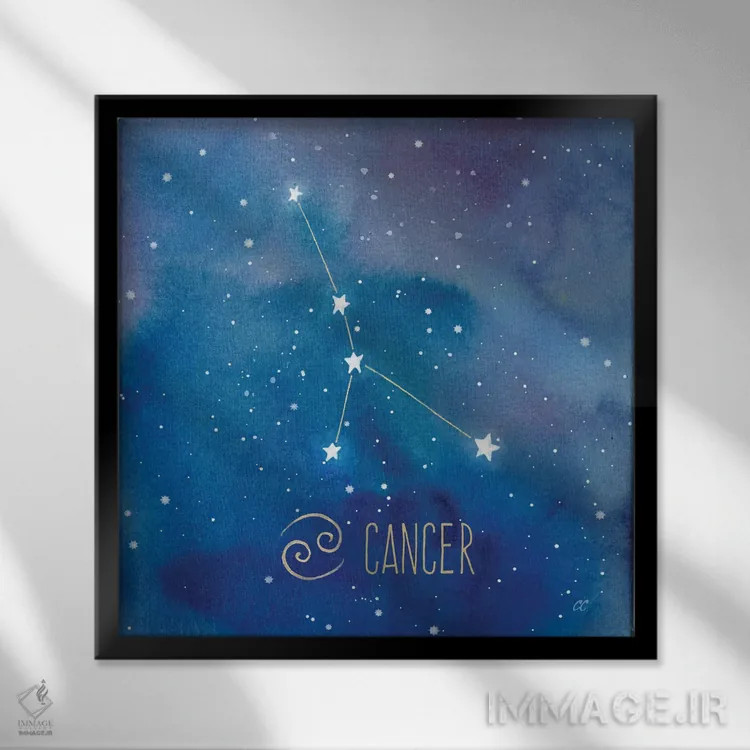 تابلو برج سرطان (کنسر) اثر سینتیا کولتر - نمای قابدار مشکی