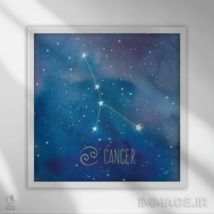 تابلو برج سرطان (کنسر) اثر سینتیا کولتر - نمای قابدار سفید