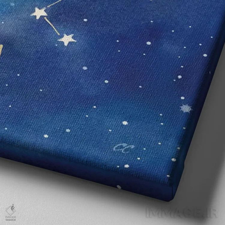 تابلو برج میزان (لیبرا) اثر سینتیا کولتر - نمای نزدیک بافت بوم