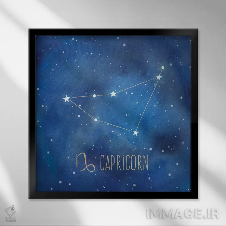 تابلو برج جدی (کاپریکورن) اثر سینتیا کولتر - نمای قابدار مشکی