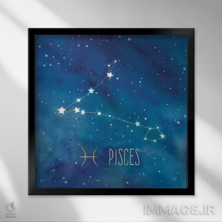 تابلو برج حوت (پایسس) اثر سینتیا کولتر - نمای قابدار مشکی