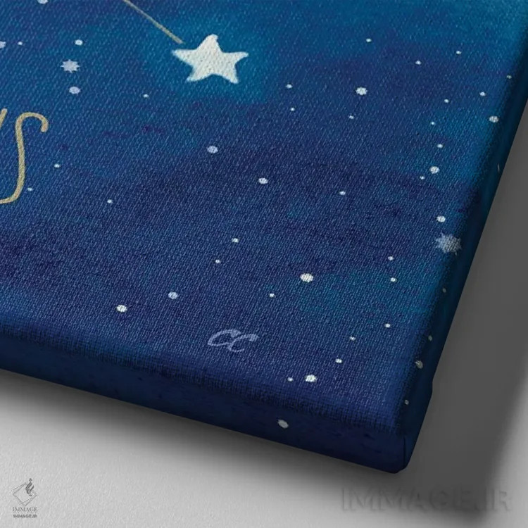 تابلو برج ثور (تاروس) اثر سینتیا کولتر - نمای نزدیک بافت بوم