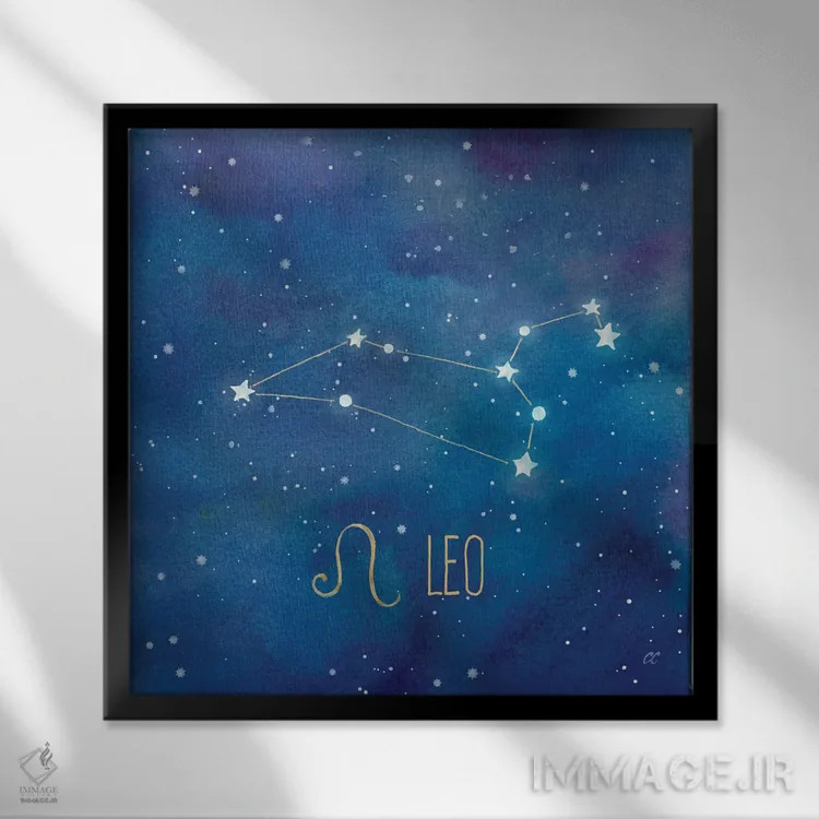 تابلو برج اسد (لئو) اثر سینتیا کولتر - نمای قابدار مشکی