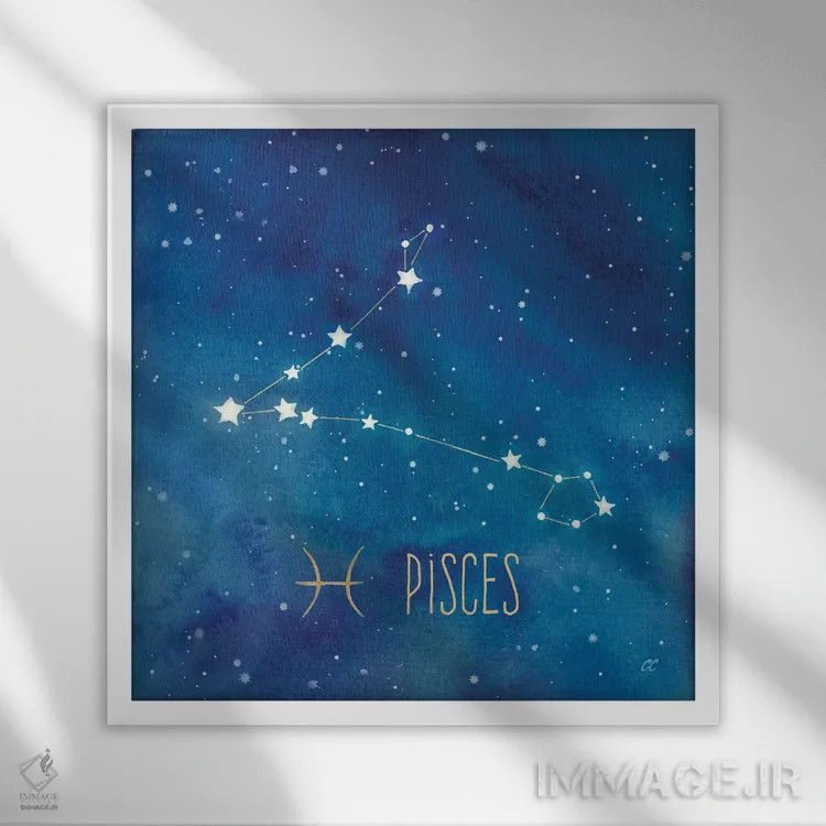 تابلو برج حوت (پایسس) اثر سینتیا کولتر - نمای قابدار سفید