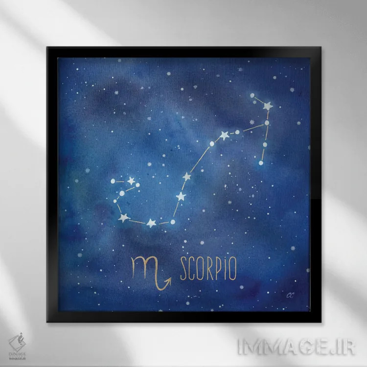 تابلو برج عقرب (اسکورپیون) اثر سینتیا کولتر - نمای قابدار مشکی