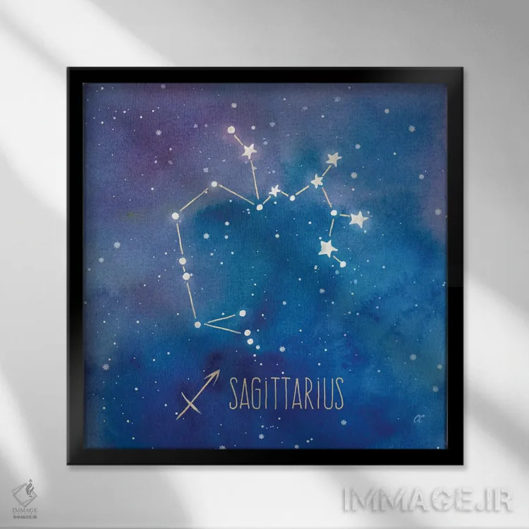 تابلو برج قوس (سگیتاریوس) اثر سینتیا کولتر - نمای قابدار مشکی