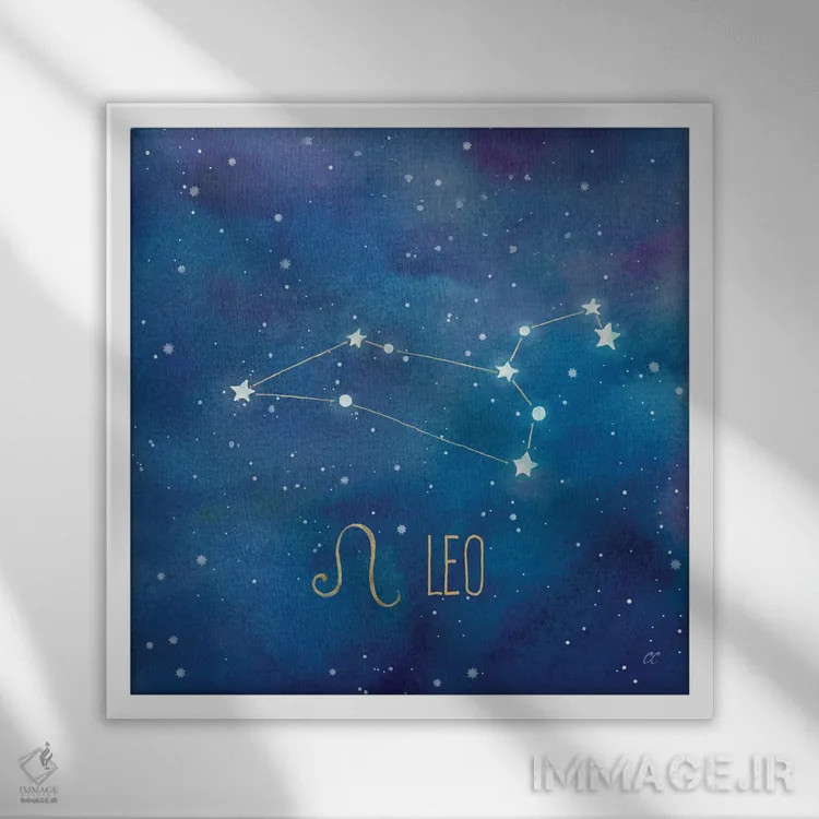 تابلو برج اسد (لئو) اثر سینتیا کولتر - نمای قابدار سفید