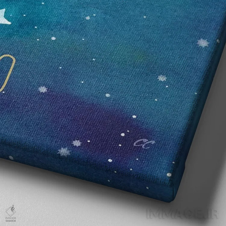 تابلو برج سنبله (ویرگو) اثر سینتیا کولتر - نمای نزدیک بافت بوم