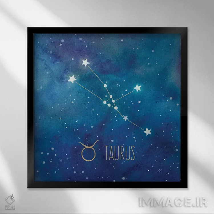 تابلو برج ثور (تاروس) اثر سینتیا کولتر - نمای قابدار مشکی
