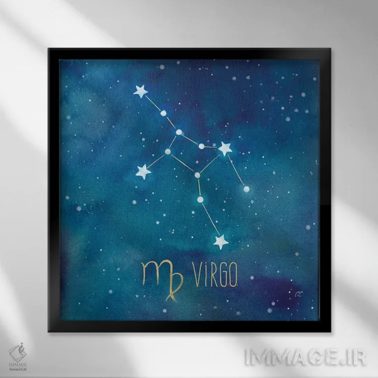 تابلو برج سنبله (ویرگو) اثر سینتیا کولتر - نمای قابدار مشکی