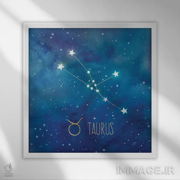 تابلو برج ثور (تاروس) اثر سینتیا کولتر - نمای قابدار سفید
