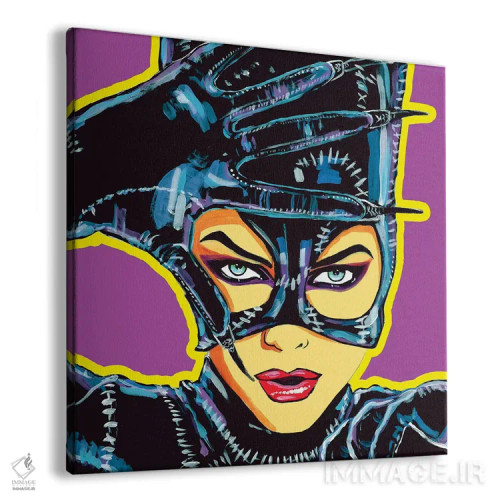 تابلو زن گربهای (کمیک) اثر کوری پلاملی - نمای پرسپکتیو محصول