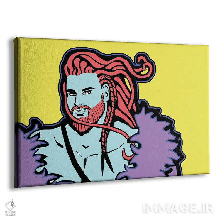 تابلو زرد وایکینگ اثر کوری پلاملی - نمای پرسپکتیو محصول