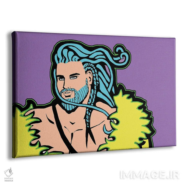 تابلو بنفش وایکینگ اثر کوری پلاملی - نمای پرسپکتیو محصول