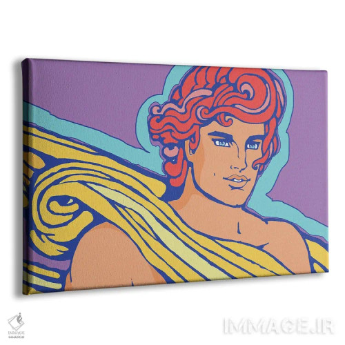 تابلو آپولو بنفش اثر کوری پلاملی - نمای پرسپکتیو محصول